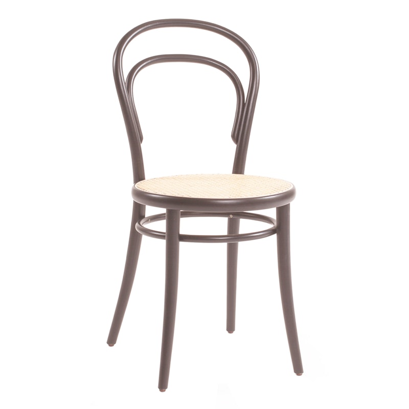 No 14 Dining Chair, Coffee / Rattan