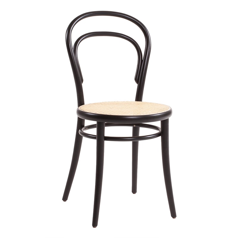 No 14 Dining Chair, Black / Rattan