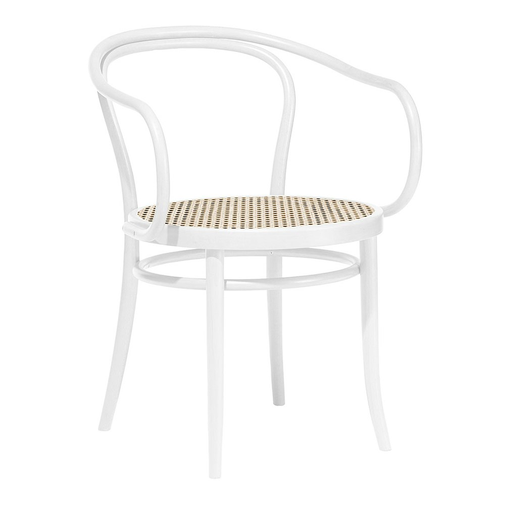 No 30 Armchair Cane, White from TON | RoyalDesign.co.uk