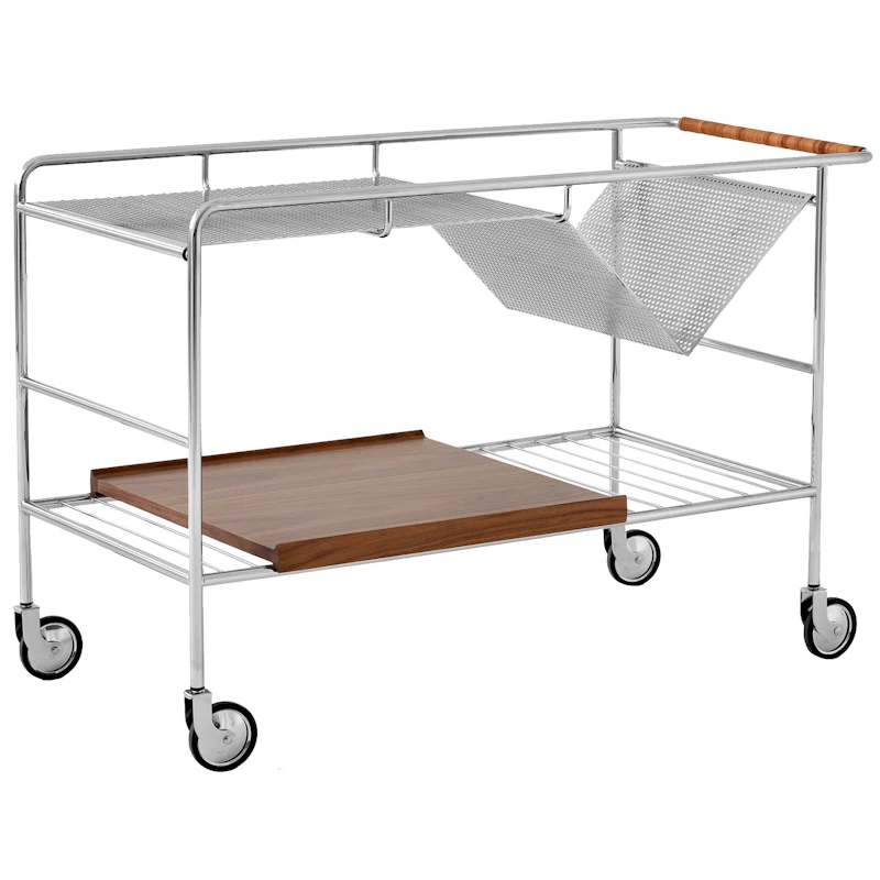 Alima NDS1 Trolley, Walnut / Chrome