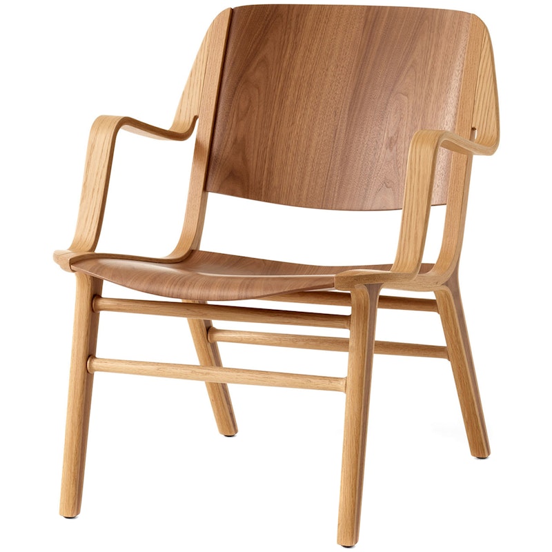 AX HM11 Lounge Chair, Lacquered Oak / Walnut