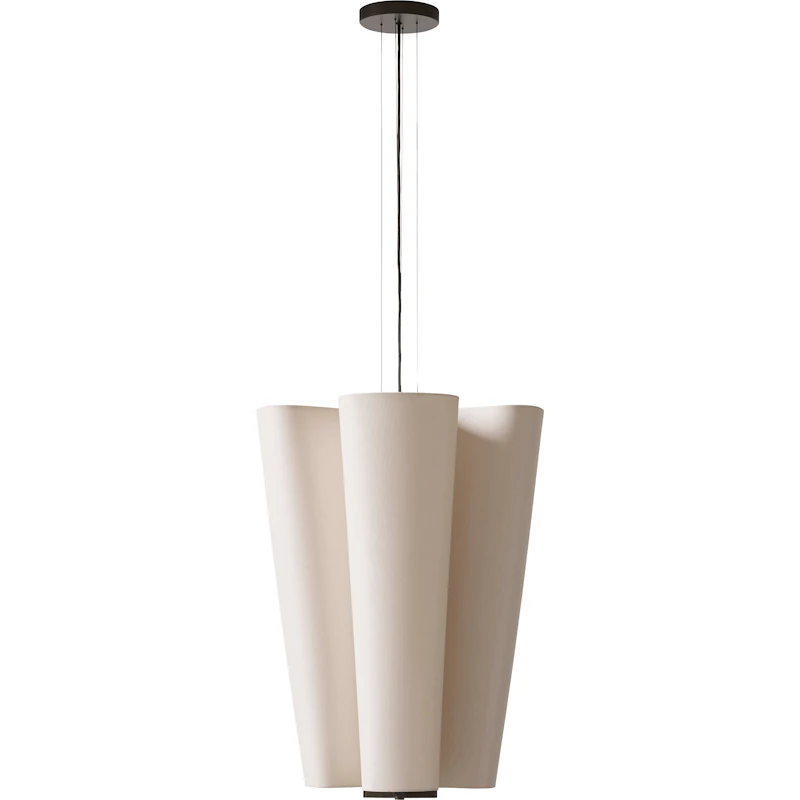 Bella SC115 Chandelier, Bronzed / Soft Canvas