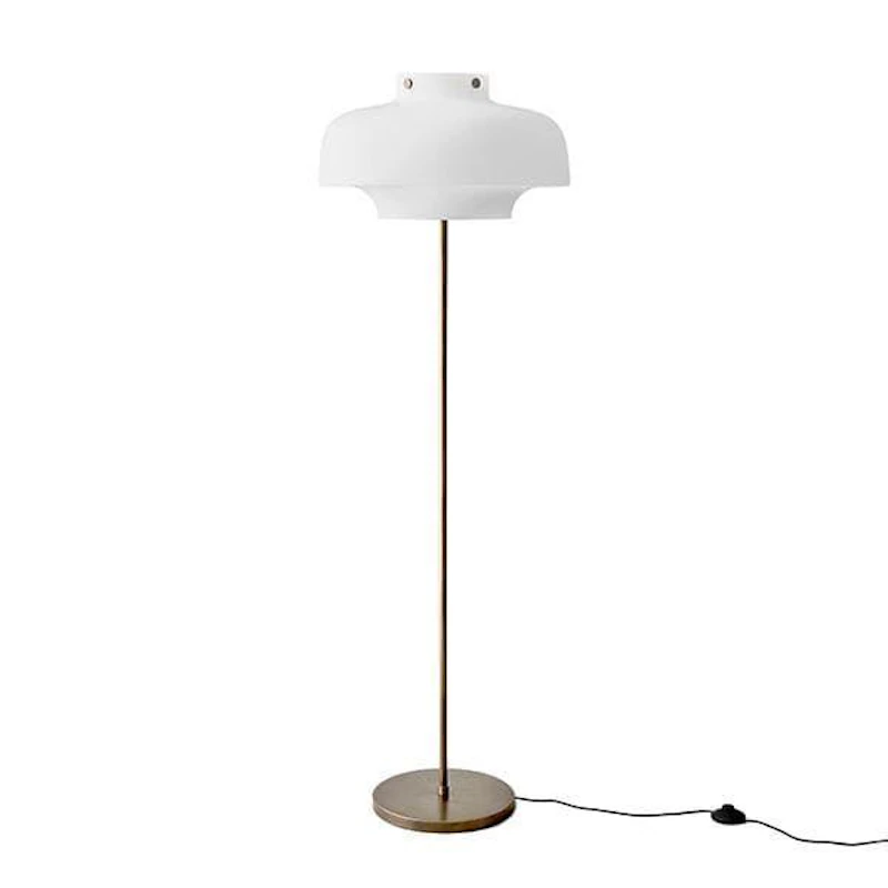 Copenhagen SC14 Floor Lamp Opal Glass & Brass