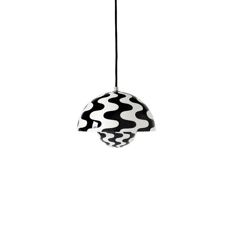 Flowerpot VP1 Pendant, Black/White