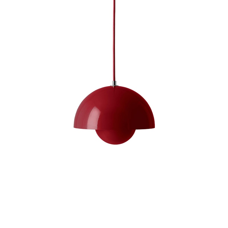 Flowerpot VP1 Pendant, Vermilion Red