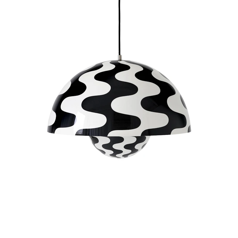 Flowerpot VP2 Pendant, Black/White