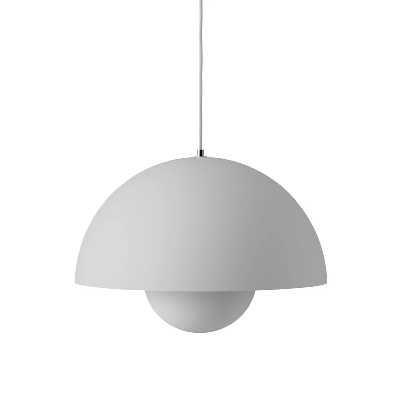 Flowerpot VP2 Pendant, Matte Light Grey