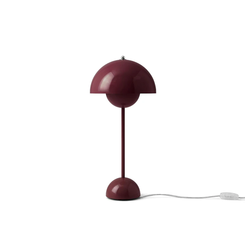 Flowerpot VP3 Table Lamp, Dark Plum