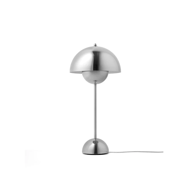 Flowerpot VP3 Table Lamp, Chrome-Plated