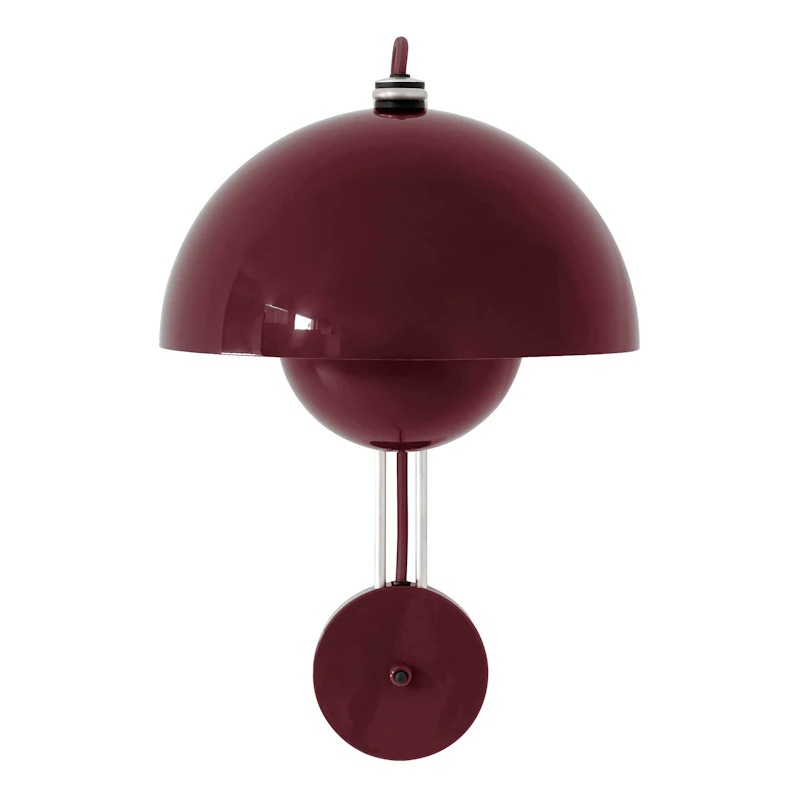 Flowerpot VP8 Wall Lamp, Dark Plum