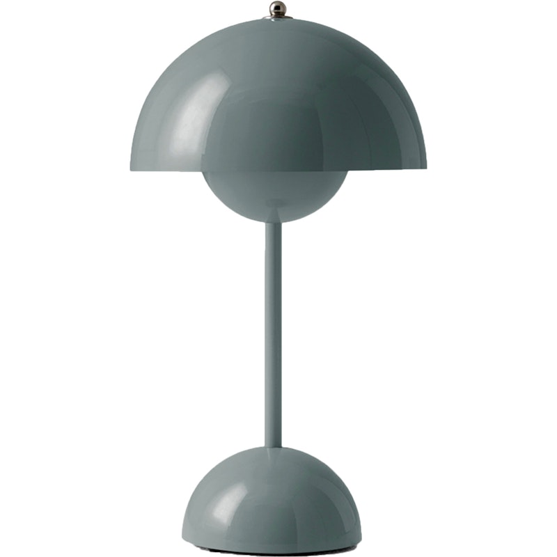 Flowerpot VP9 Table Lamp Portable, Stone Blue