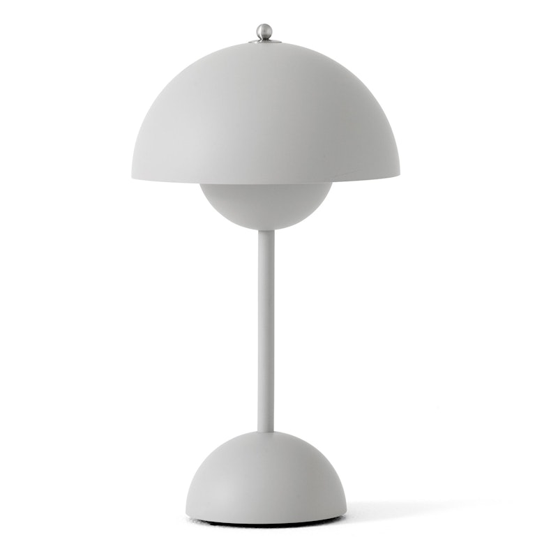 Flowerpot VP9 Table Lamp Portable, Matt Light Grey