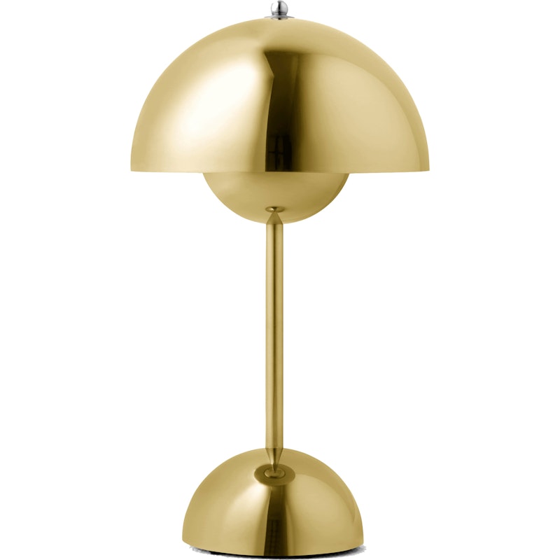 Flowerpot VP9 Table Lamp Portable, Brass Plated