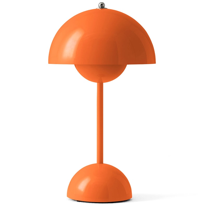 Flowerpot VP9 Table Lamp Portable, Zesty Orange