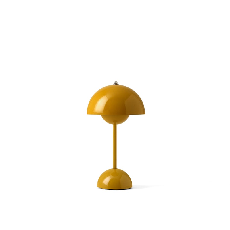 Flowerpot VP9 Table Lamp Portable, Mustard