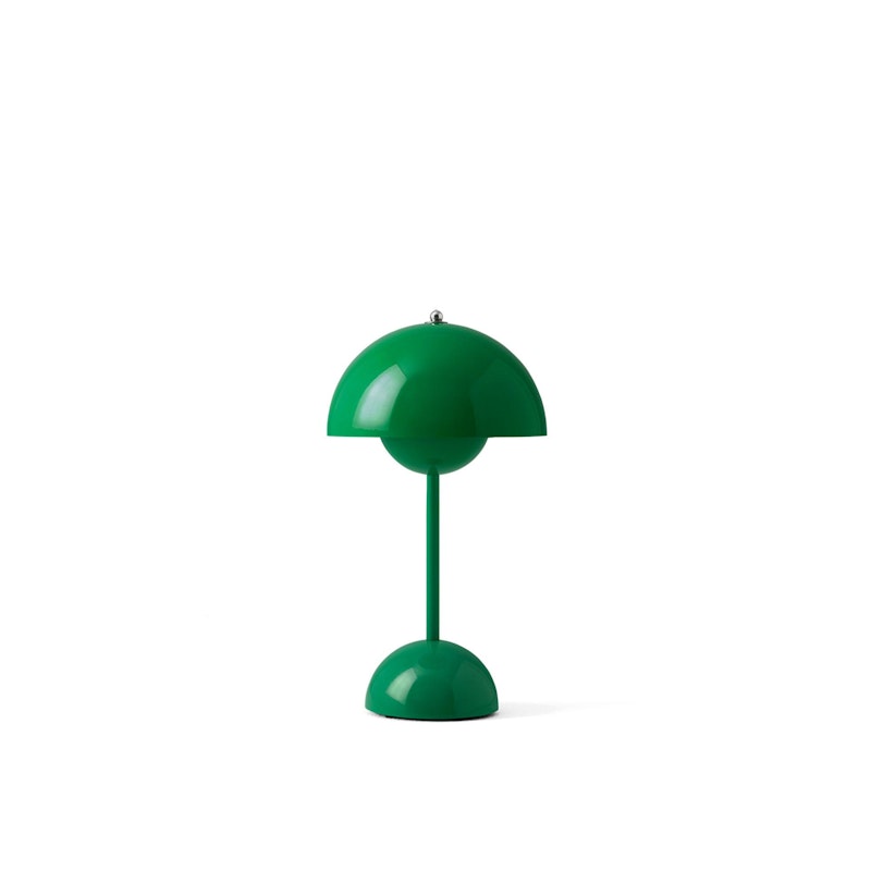 Flowerpot VP9 Table Lamp Portable, Signal Green