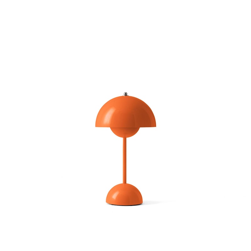 Flowerpot VP9 Table Lamp Portable, Zesty Orange