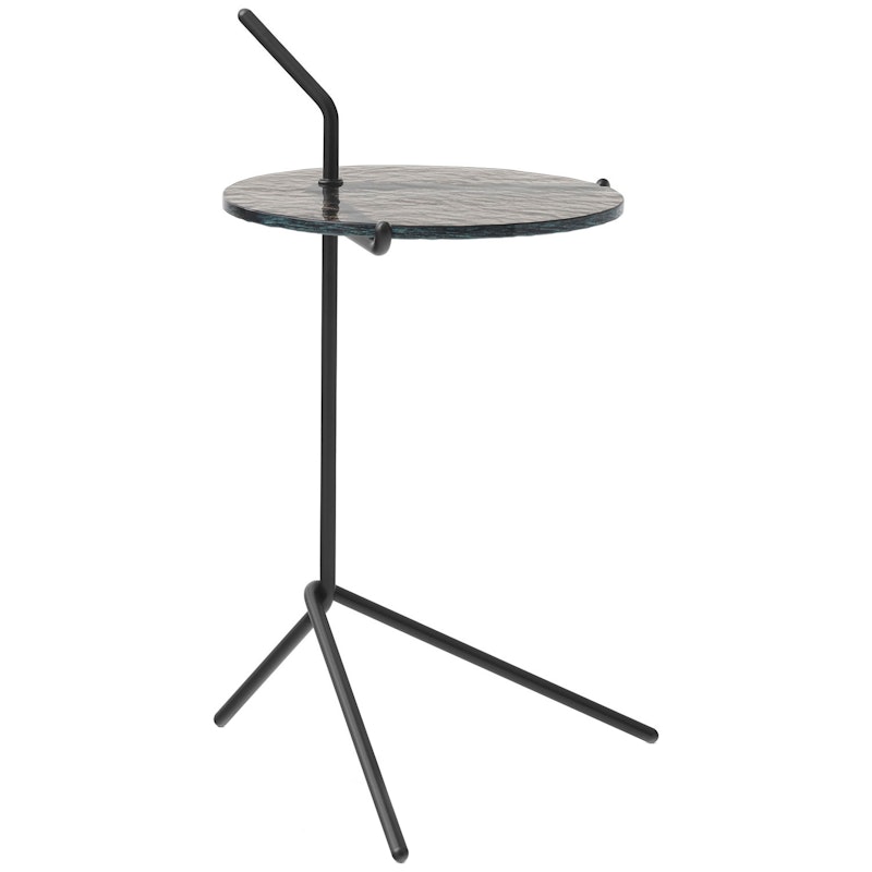 Halten SH9 Side Table Ø32 cm, Smoked Glass / Warm Black