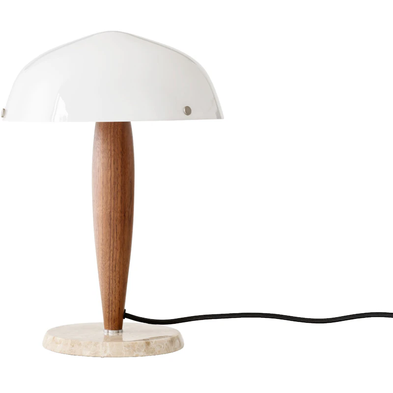 Herman SHY3 Table Lamp, Creme/Walnut