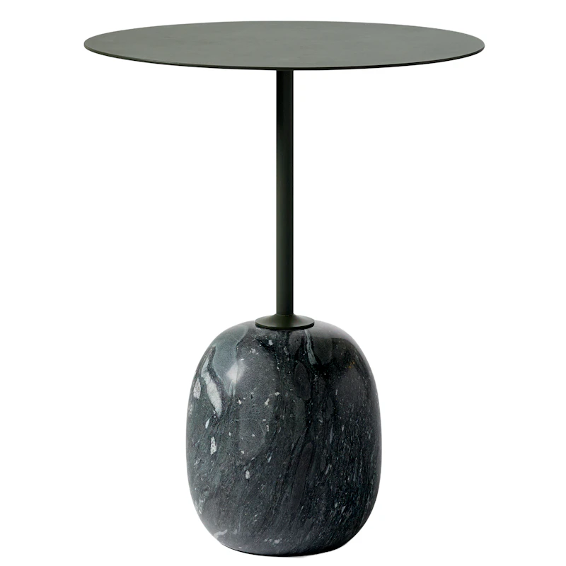 Lato LN8 Table Round, Deep Green / Verde Grigio Marble