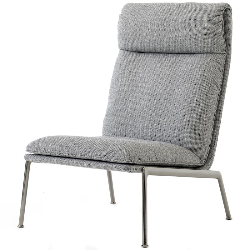 Muno LN16 Lounge Chair High Back, Dark Chrome / Hallingdal 0126