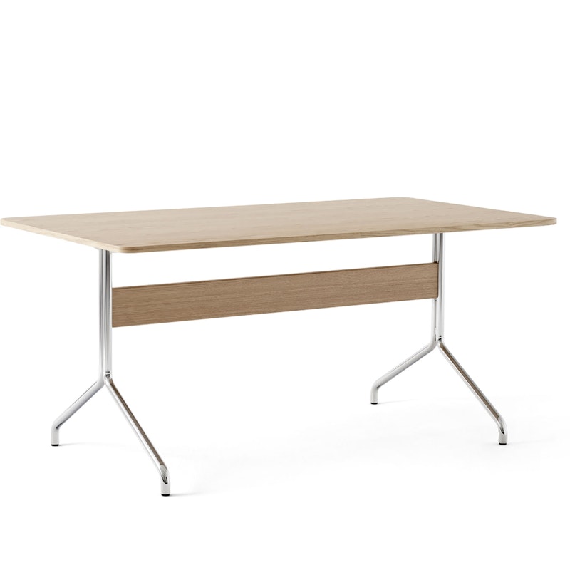 Pavilion AV18 Dining Table 160x90 cm, Oak/Chrome