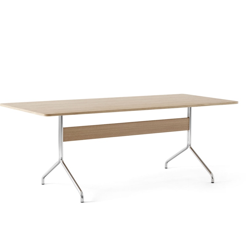 Pavilion AV19 Dining Table 200x90 cm, Oak/Chrome