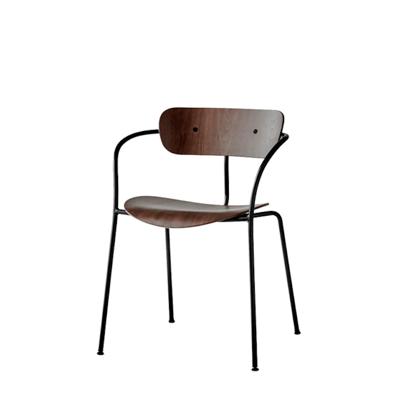 Pavilion AV2 Dining Chair with Armrests Walnut/Black