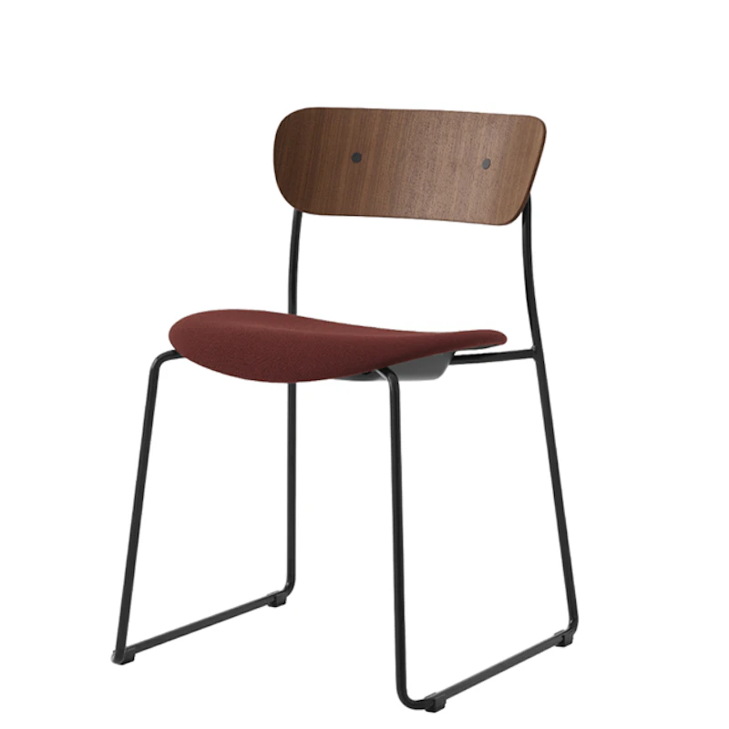 Pavilion AV52 Dining Chair Upholstered Seat Black/Fiord