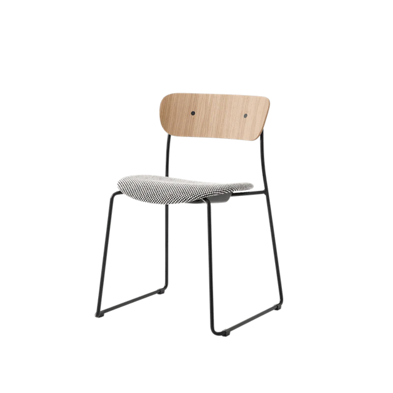 Pavilion AV52 Dining Chair Upholstered Seat Black/Sisu