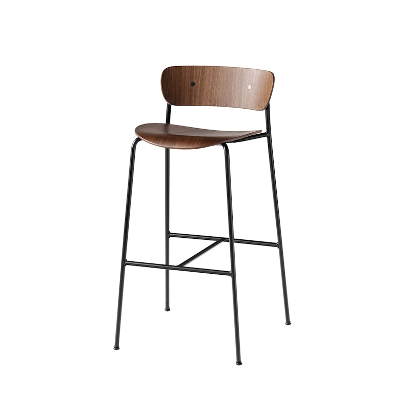 Pavilion Av7 Bar Stool, Lacquered Walnut