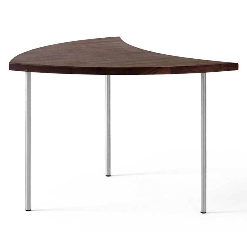 Pinwheel HM7 Table, Walnut/Stainless Steel