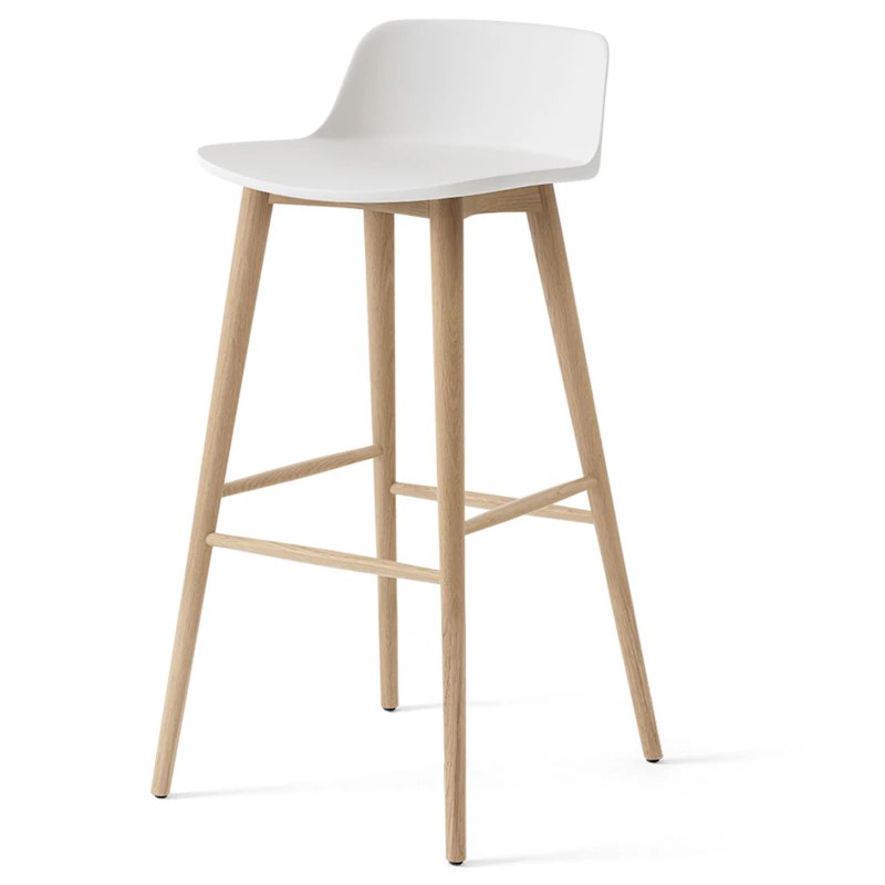 Rely HW123 Low Backrest 75 cm, Lacquered Oak / White