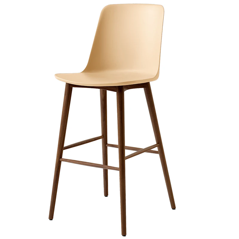 Rely HW133 High Backrest 75 cm, Lacquered Walnut / Beige Sand