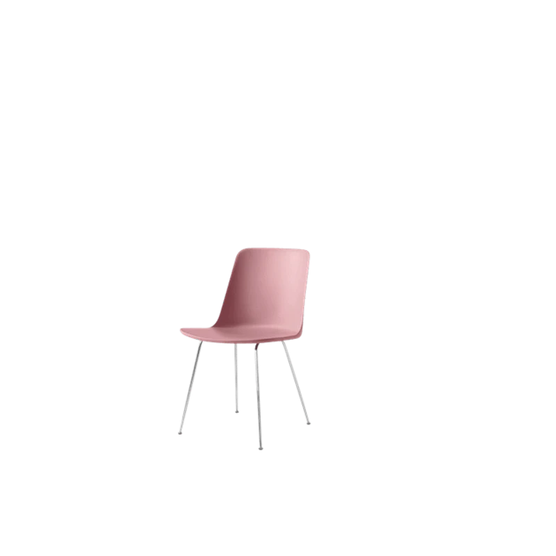 Rely HW6 Dining Chair without Armrests Soft Pink/Chrome