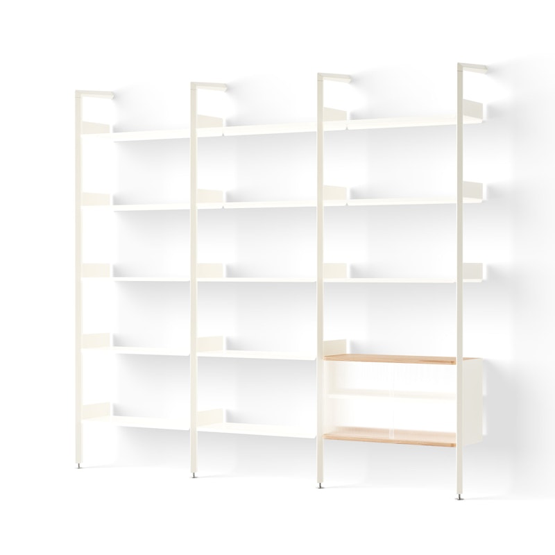 Rombe IF1/IF4/IF6 Shelving System Config H, Alabaster