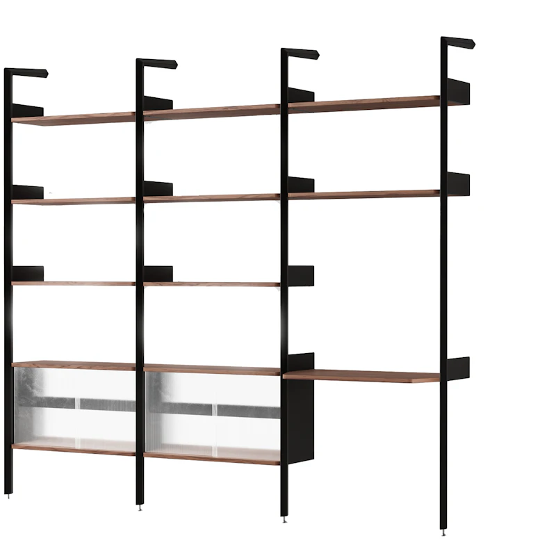 Rombe IF3/IF5/IF6 Shelving System Config J, Walnut