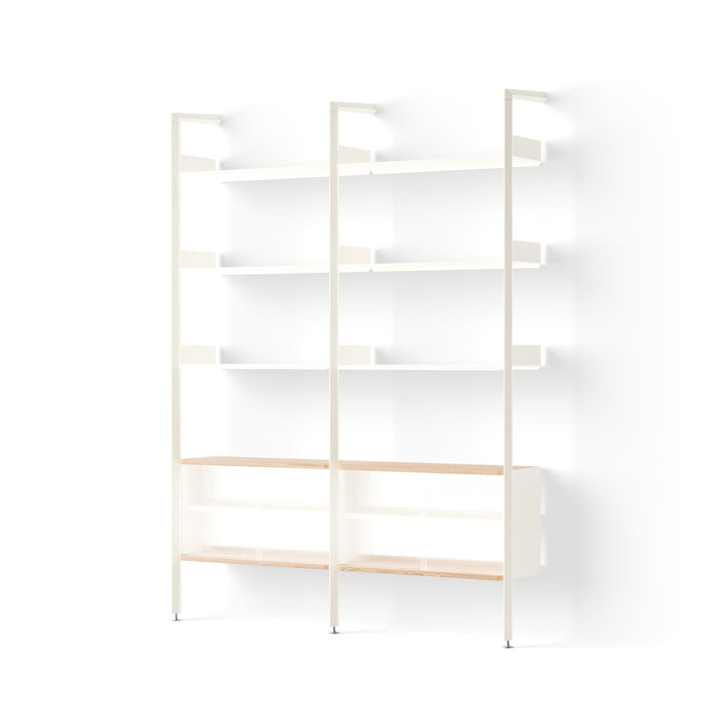 Rombe IF3/IF6 Shelving System Config E, Alabaster