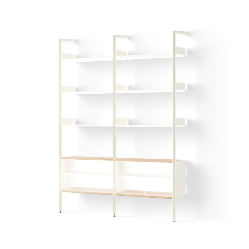 Rombe IF3/IF6 Shelving System Config E, Alabaster