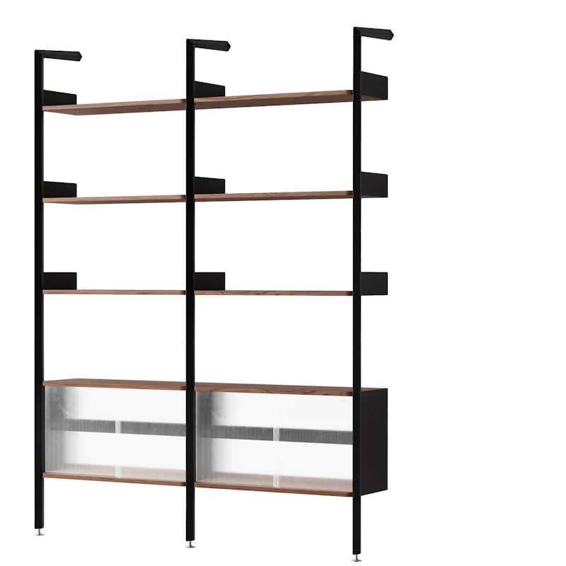 Rombe IF3/IF6 Shelving System Config E, Walnut