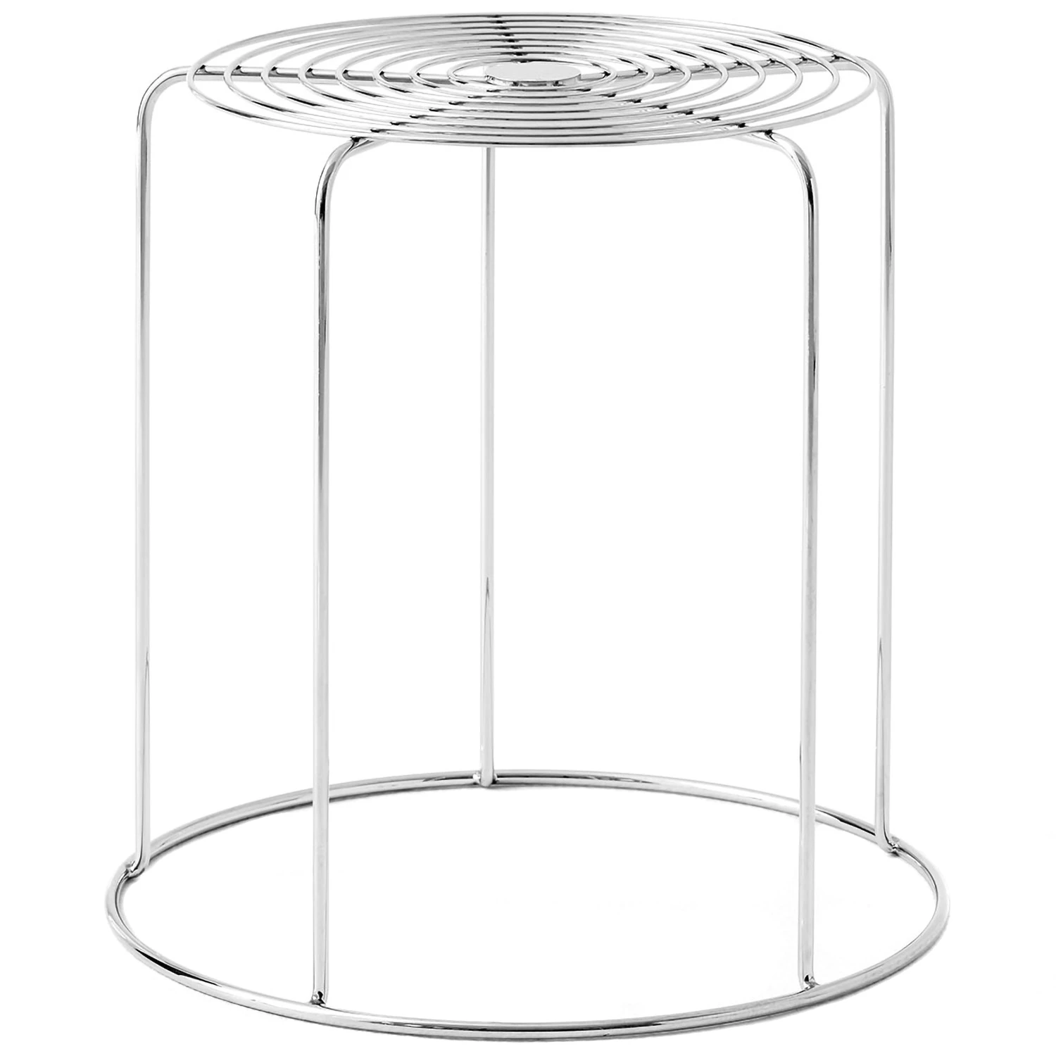Wire Stool, Stainless Steel from &Tradition | RoyalDesign.co.uk