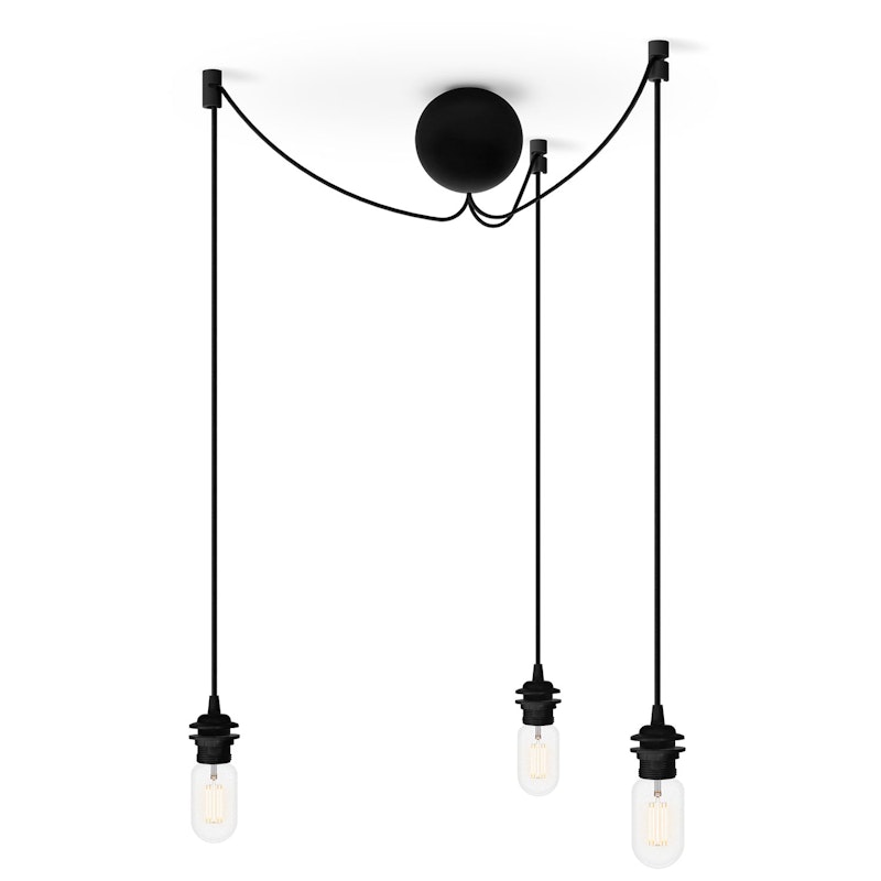 Cannonball Cluster 3 Pendant, Black