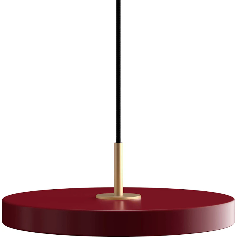 Asteria Plus Pendant Mini, Ruby Red / Brass