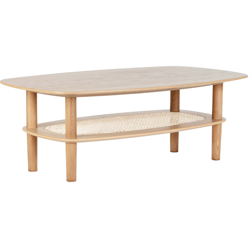 Together Sleek Rectangle Coffee Table Low, Oak