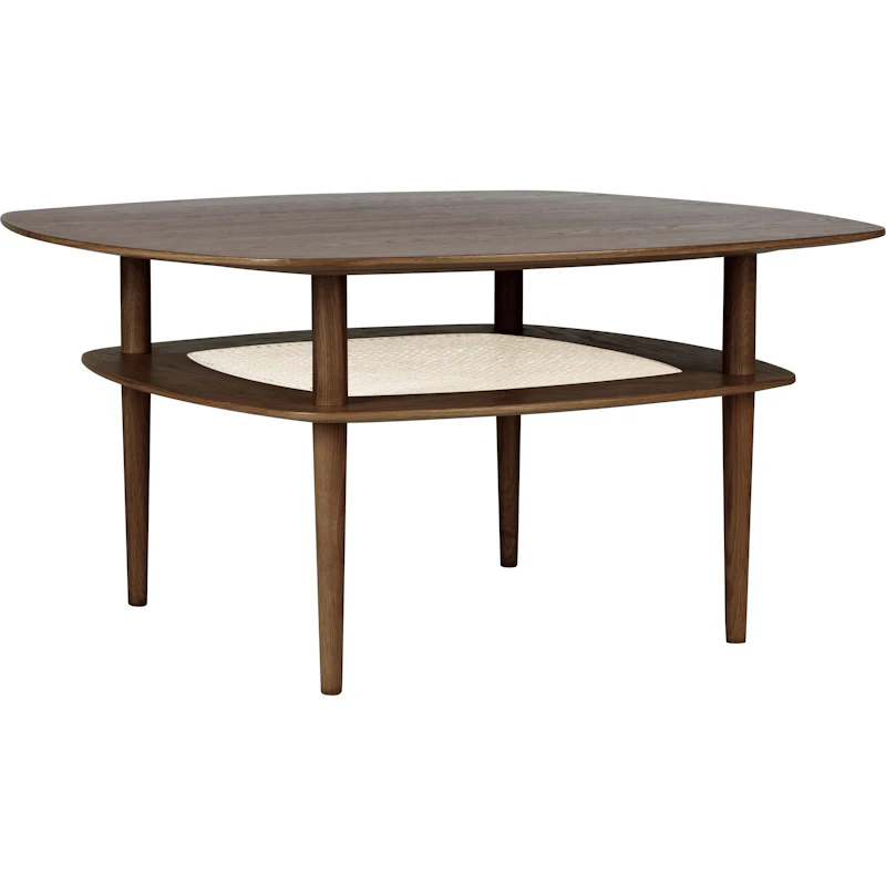 Together Smooth Square Coffee Table High, Dark Oak