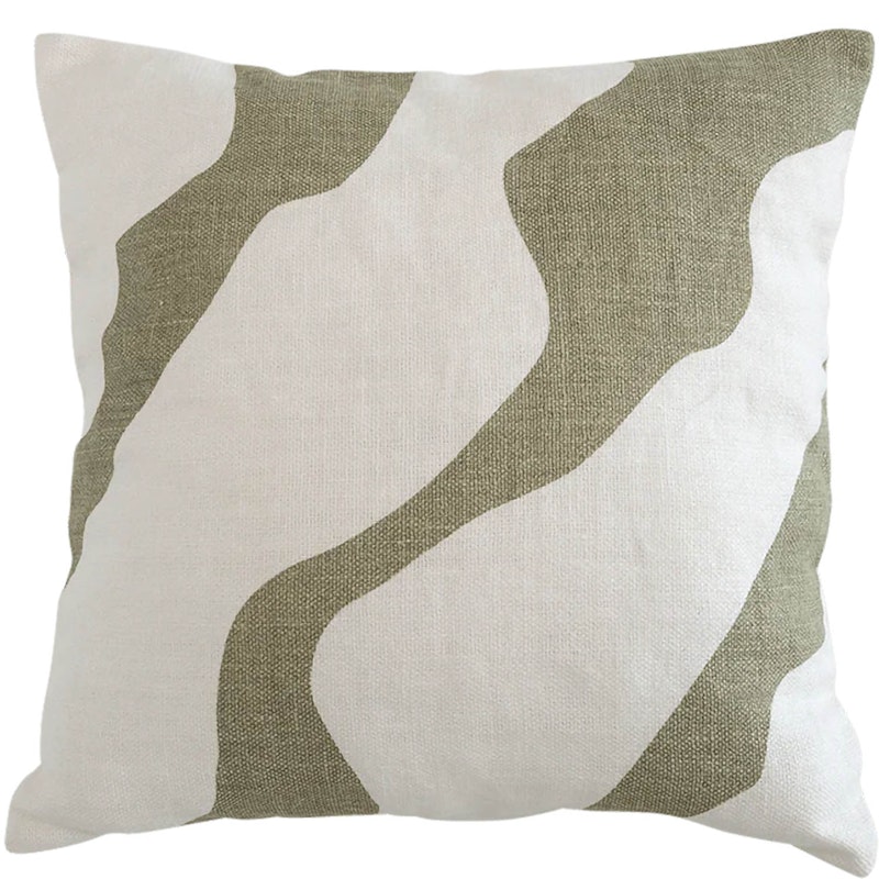 Flusso moss stone Scatter Cushion 45x45 cm, Green / Off-white