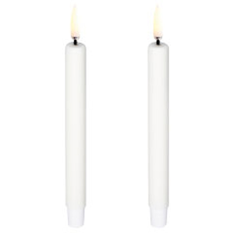 LED Mini Taper Candle Nordic White 2-pack, 1,3 x 13,8 cm