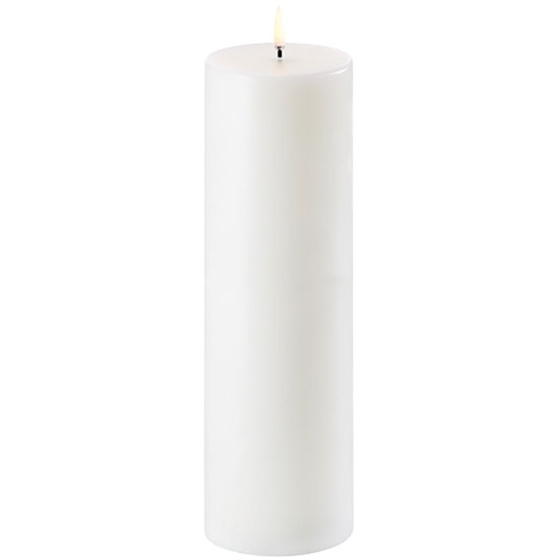 LED Pillar Candle Nordic White, 7,8x25 cm