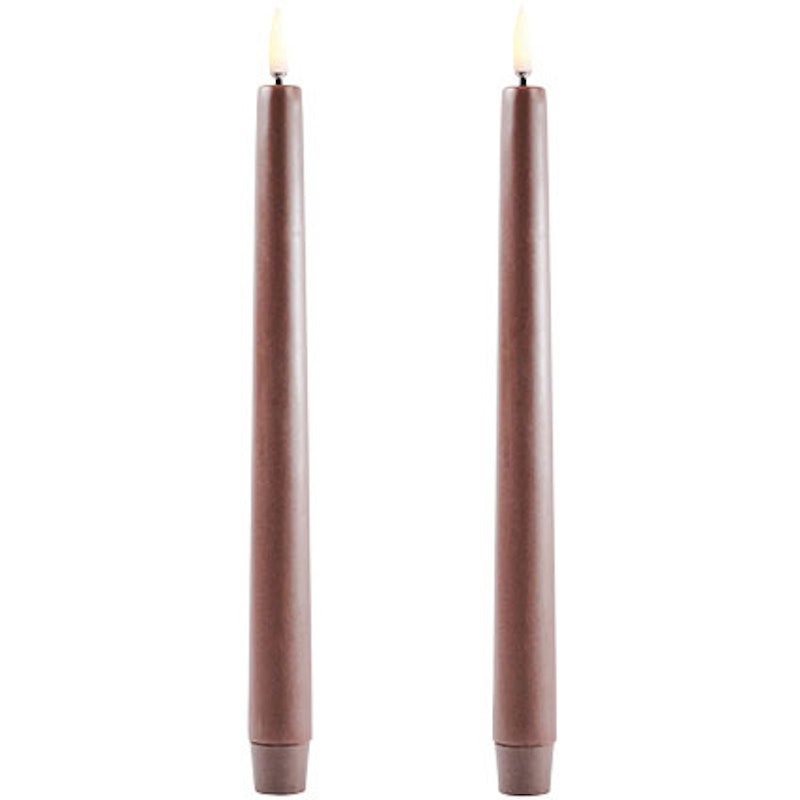 LED Taper Candle 2,3 x 25,5 cm, Brown