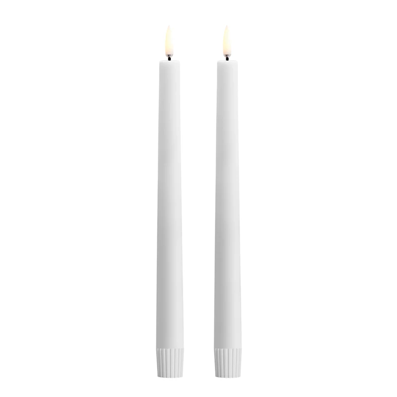 LED Taper Candle 25,5 cm 2-pack, Nordic White